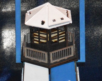 Wooden LightHouse Lantern with Candle