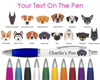 Staffy Black Ball Point Pens In Gift Case Dog Lovers Gift 346 