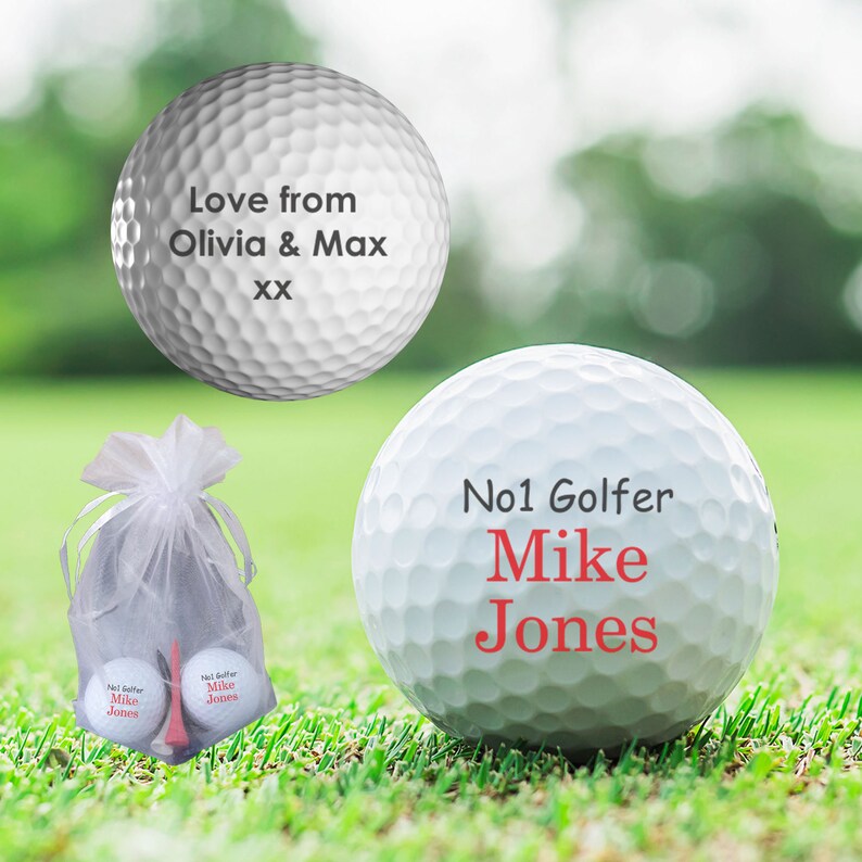 Personalised No1 Golfer Gift Golf Balls in Gift Bag Etsy UK