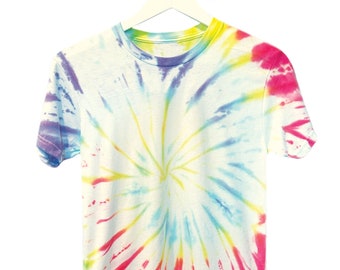 Tie Dye T-Shirt in VANILLA RAINBOW // Adult Kids Size