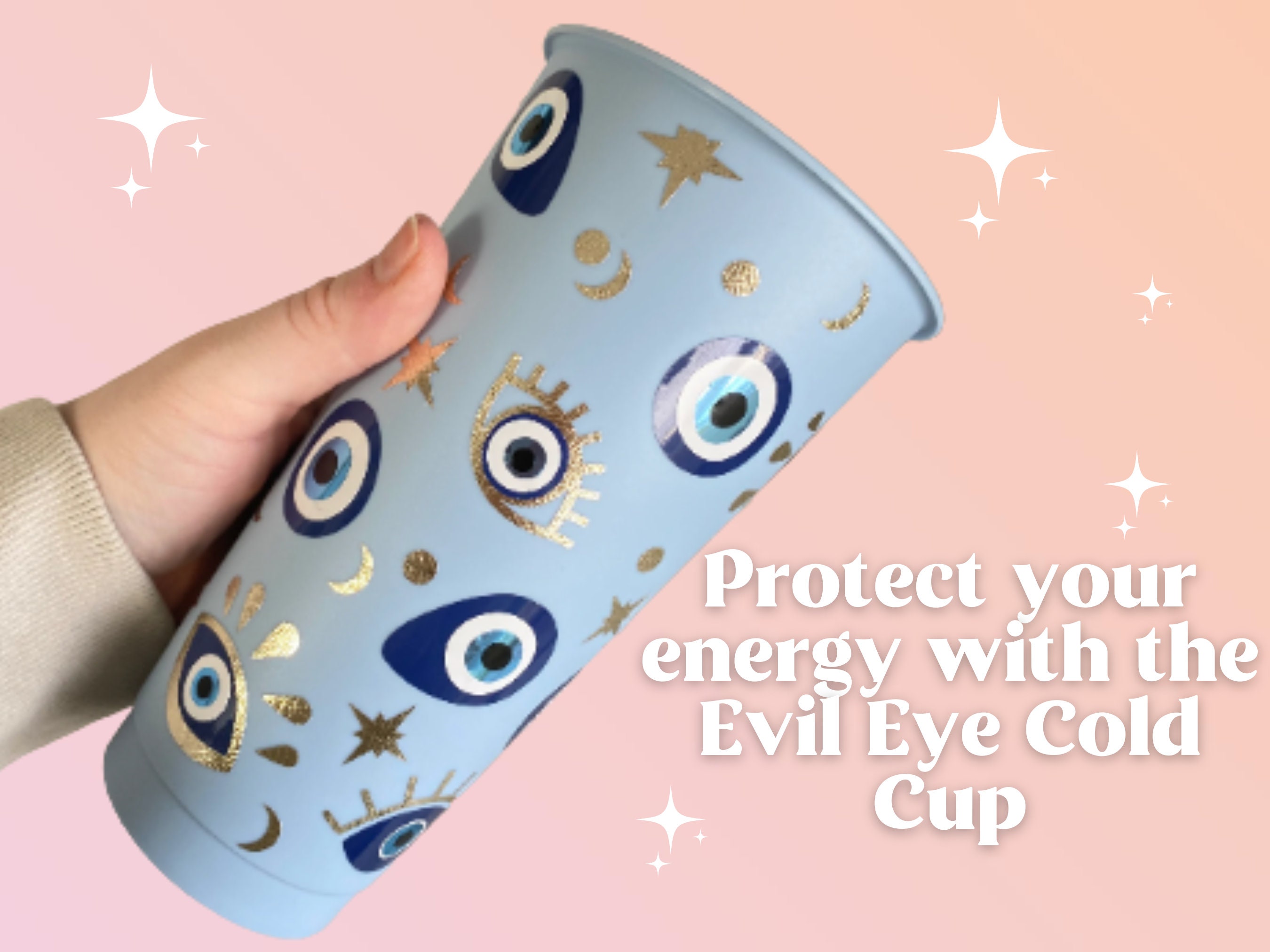 UV DTF 16oz Cup Wrap - Evil Eye 2