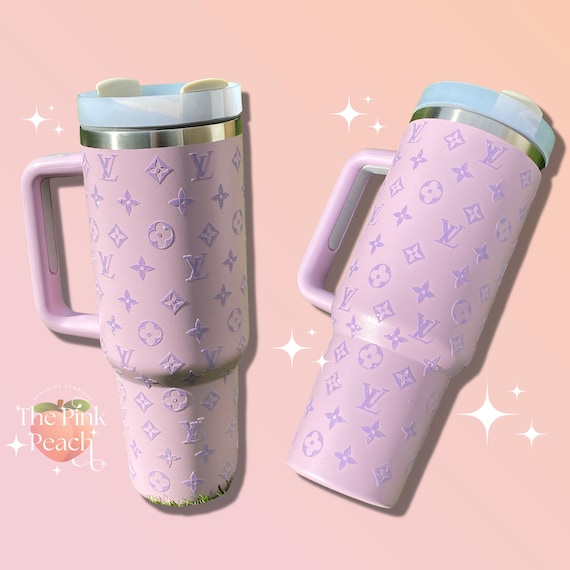White Louis Vuitton Cold Hot Drinking Thermos Water Bottle