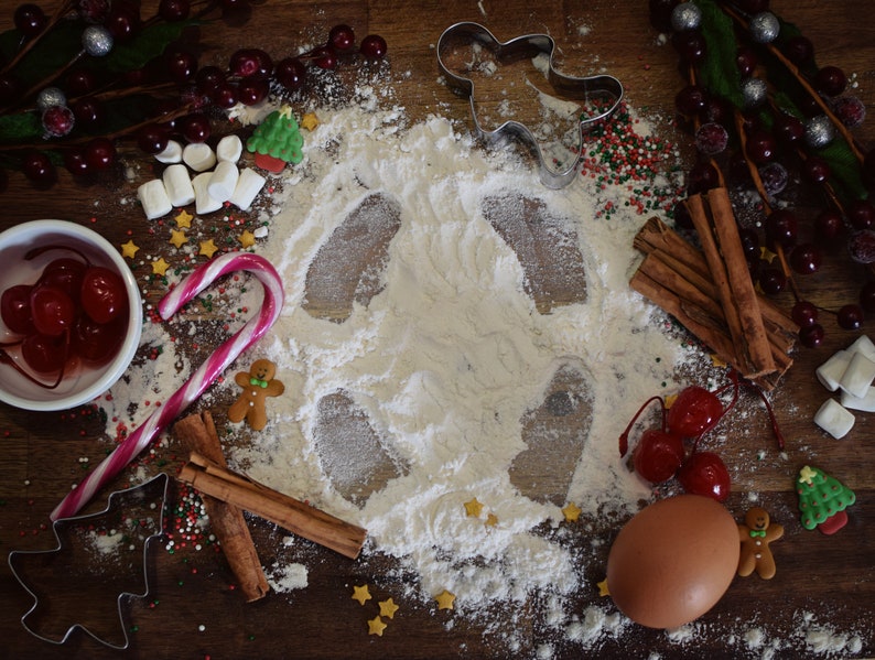 CHRISTMAS DIGITAL BACKGROUND snow angel flour angel cookie Etsy