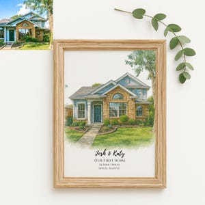 Realtor Closing Gift For Clients, Real Estate Agent New Home Gift Basket Ideas For Buyer And Seller, House Portrait Painting