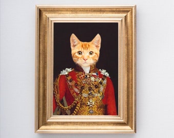 Royal Pet Portraits | DIGITAL DOWNLOAD | Pet Art to Print on Poster or Canvas | Perfect Gift for All Pet Lovers | dog cat renaissance