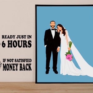 Faceless Portrait, custom illustration, personalised photo, photo illustration, personalised portrait, boyfriend gift, girlfriend gift