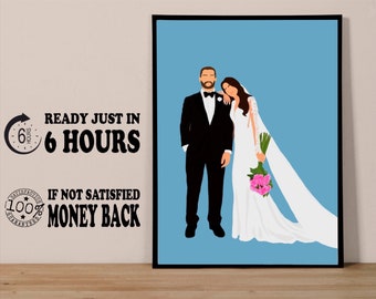 Faceless Portrait, custom illustration, personalised photo, photo illustration, personalised portrait, boyfriend gift, girlfriend gift