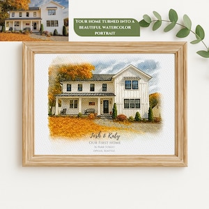 Realtor Closing Gift For Clients, Real Estate Agent New Home Gift Basket Ideas For Buyer And Seller, House Portrait Painting
