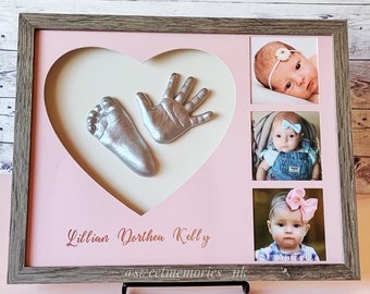 DIY Hand and Feet Casting Kit, LOVE Frame, Baby Hand Print and