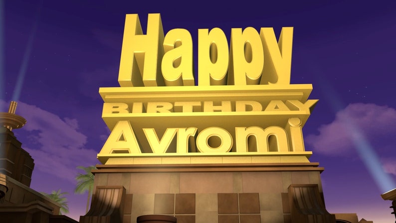 Happy Birthday Video 20th Century Fox Style Etsy