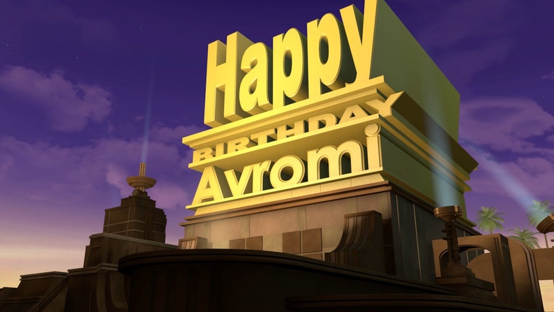 Happy Birthday Video 20th Century Fox Style Etsy