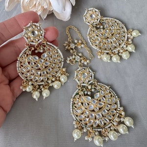Imitation Kundan Stones Earring Tikka Set