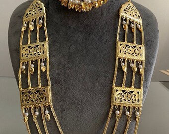 Gg Beautiful Punjabi Long Necklace Set 