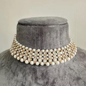 Gg Beautiful Dainty Rhinestones Imitation Beads Only Necklace