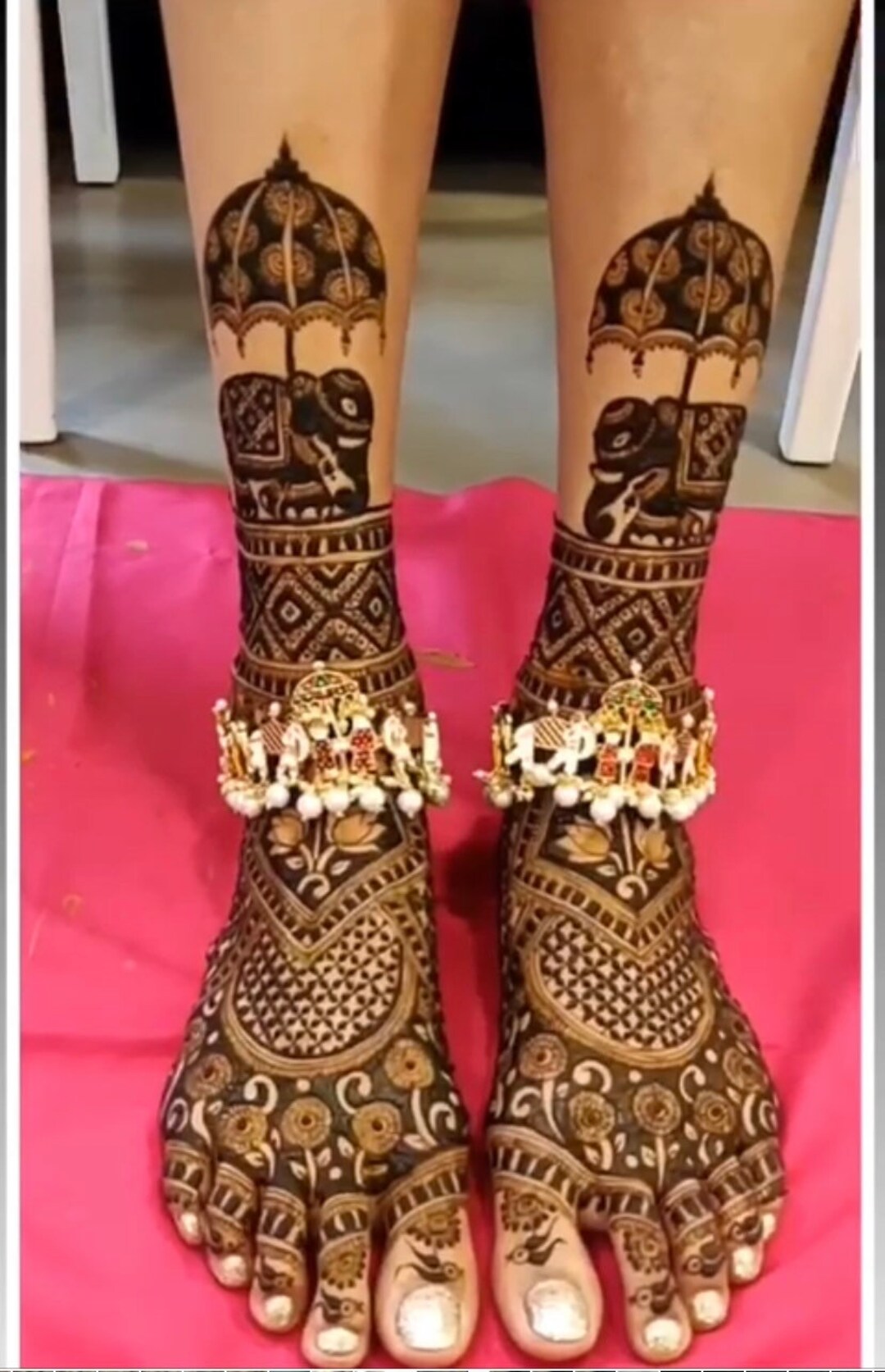 Feet Henna Design with payal pattern  K4 Fashion