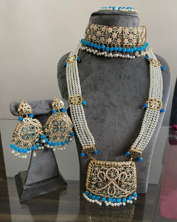 Gg Beautiful Punjabi Jadau Rani Haar 