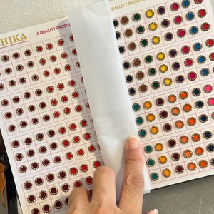 Velvet Round Border Stone Bindi Book: Colorful Forehead Stickers86