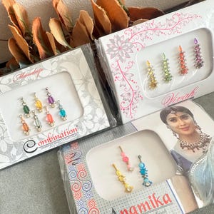 Rhinestone Forehead Bindis - Colorful Indian Jewelry