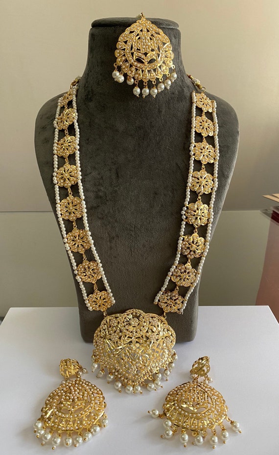Gg Beautiful Punjabi Long Necklace Set 