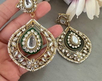 Big Size Dangle Earrings: Lightweight Statement Jewelry (8.5 cm Drop)
