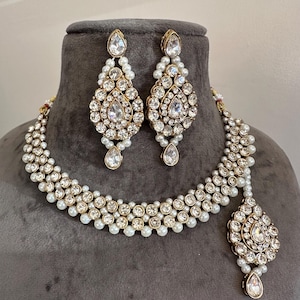 Gg Beautiful Dainty Rhinestones Imitation Beads Jewellery Set(3)