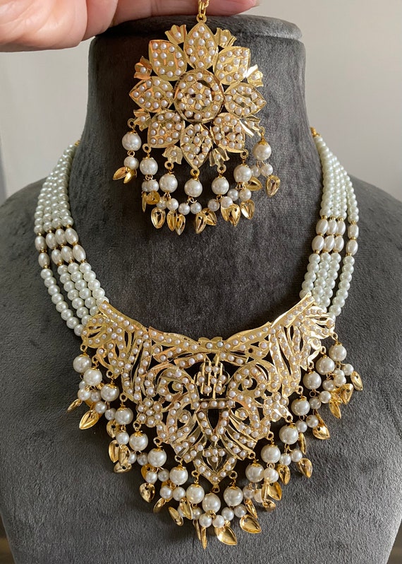 GlisteningGemsGB GG Beautiful Punjabi Jadau Jewellery Set(163)(150)