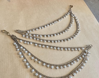 Antique gold 3 line beaded Saharey/Earchain