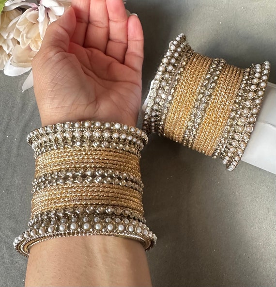 Gg Pretty Imitation Gold Bangles Set for Both Hands Etsy