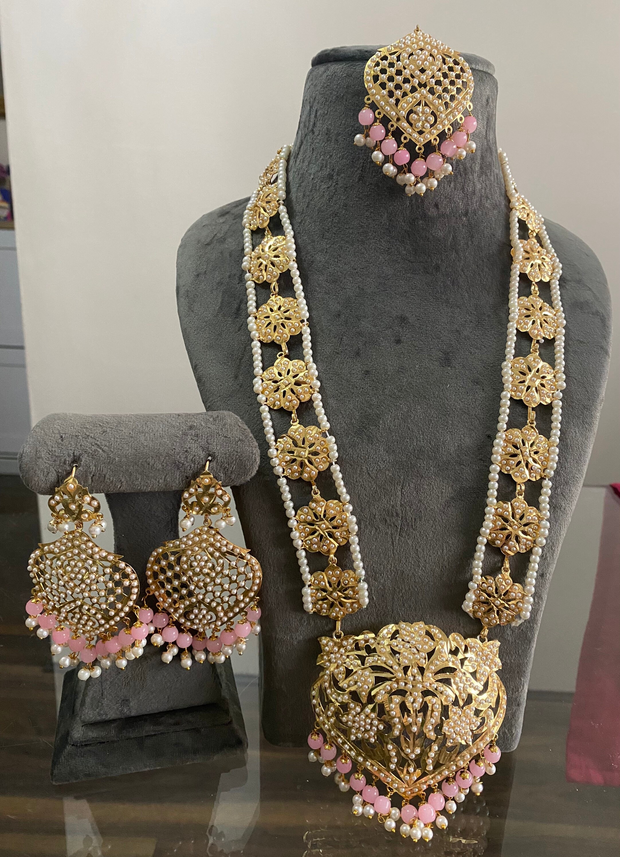 Gg Beautiful Punjabi Long Necklace Set 