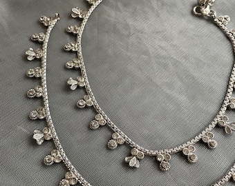 Gg Pretty Imitation Beads Jhanjar/Payal/Anklets in Silver(99)
