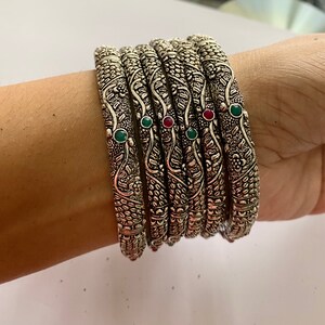 Oxidized Silver Kada Etsy UK