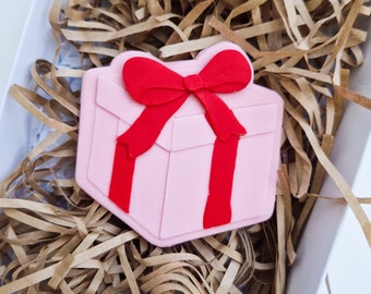 3D Christmas Gift Box Fondant Embosser & Cookie Cutter Set