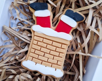 Santa Stuck in Chimney Fondant Embosser & Cookie Cutter Set