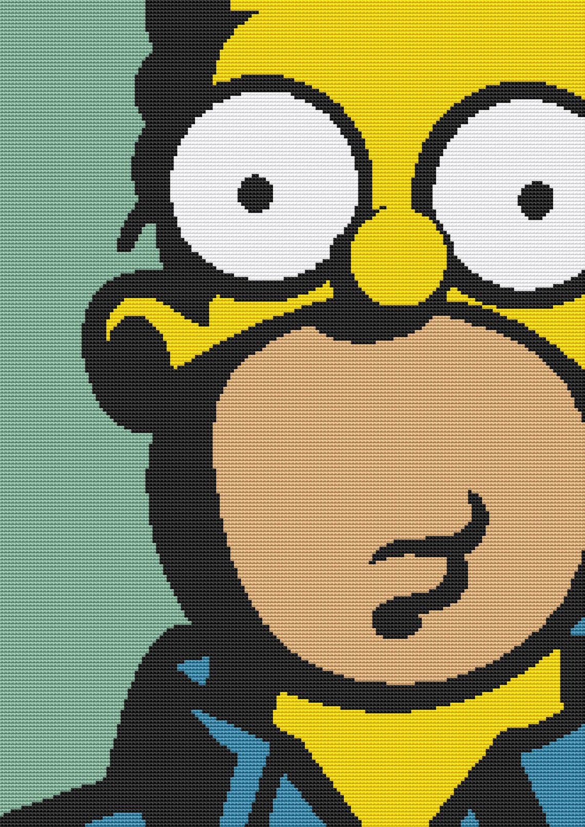 Cross Stitch pattern Gomer Simpson Simpsons cross stitch Etsy