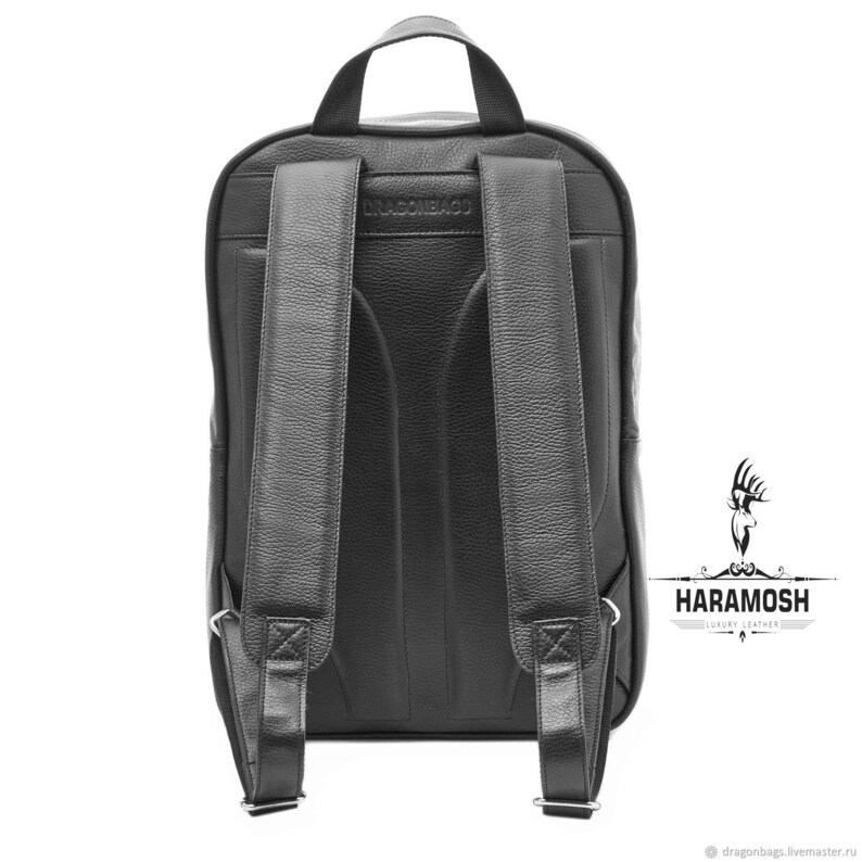 Black casual leather backpack men Leather backpack Vintage leather backpack Leather backpack men black Leather backpack laptop backpack image 3