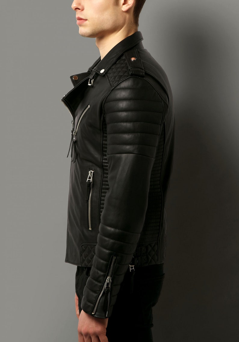 Haramosh Luxury Motorcycle Rider Vintage Style Leather Jacket for mens Slim fit Biker Distressed Handmade Pure Leather