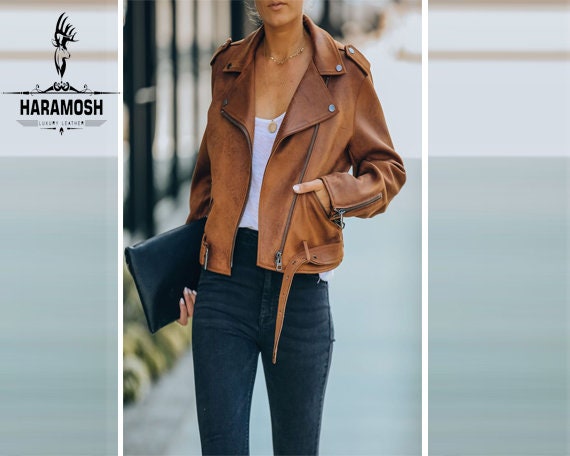 Leather Waterfall Jacket Etsy Canada