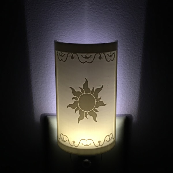 Tangled Night Light - Rapunzel’s Floating Lights - One 3D printed lantern night light with auto on/off sensor and warm white LED