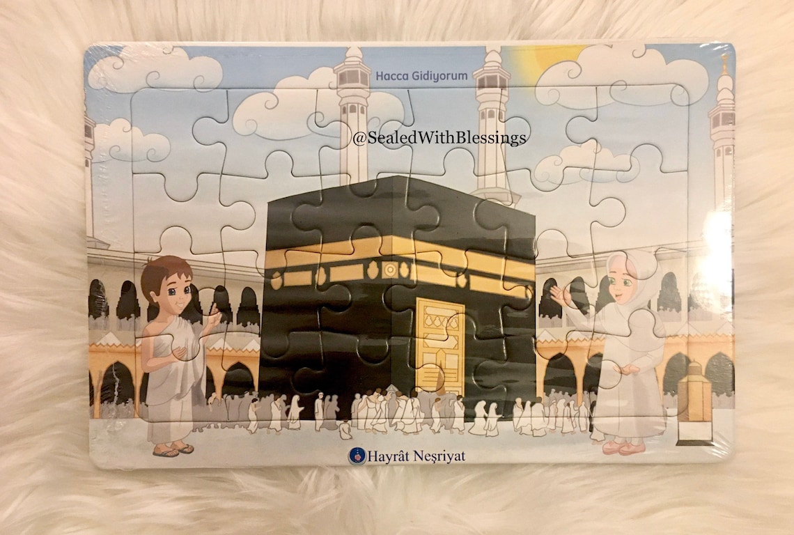 Set of 4 Islamic Jigsaw Puzzles for Kids Soft Cardboard Girl Etsy UK