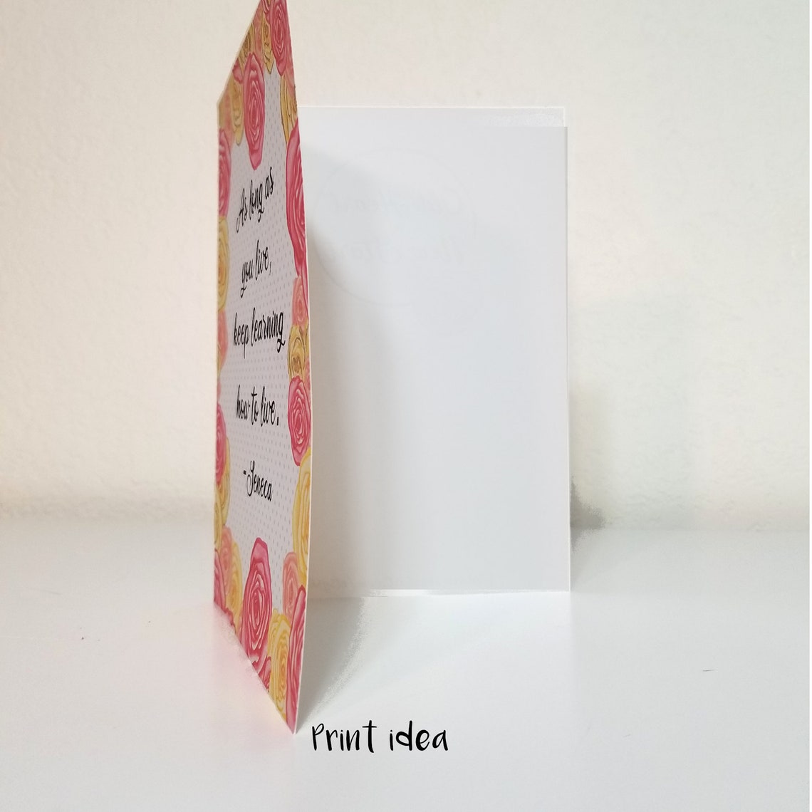 Printable 5 X 7 Greeting Card With Editable Text Blank Card - Etsy