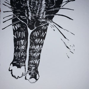 Cat linoprint