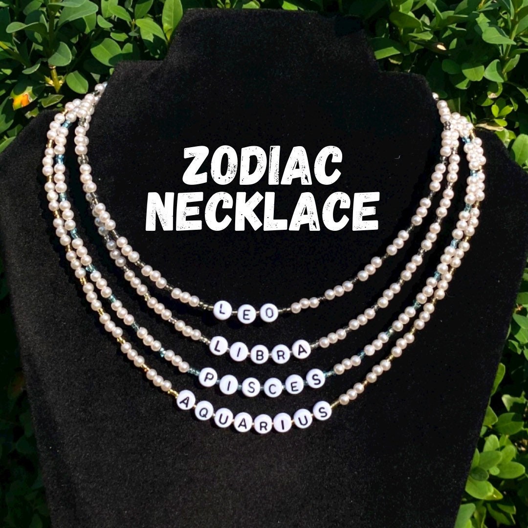 Zodiac Necklace Aesthetic Choker 