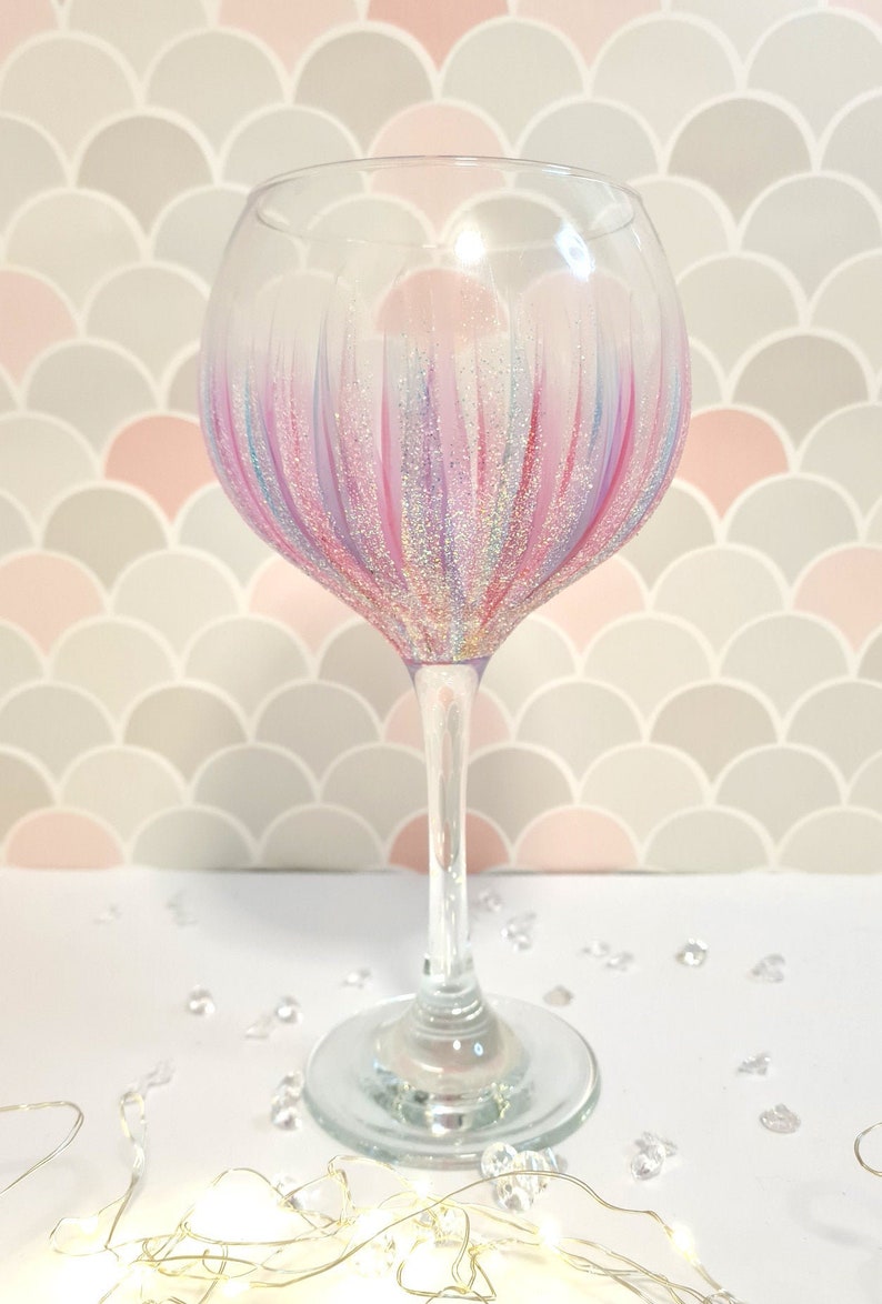 Hand Painted Gin Glass / Gin Goblet / Candle Holder Unicorn Etsy