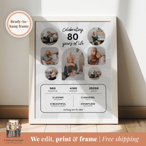 80th birthday gift, Celebrating 80 years of life, 80th bday ideas, 80th birthday decoration, Eighty birthday, 80th birthday ideas for Mom