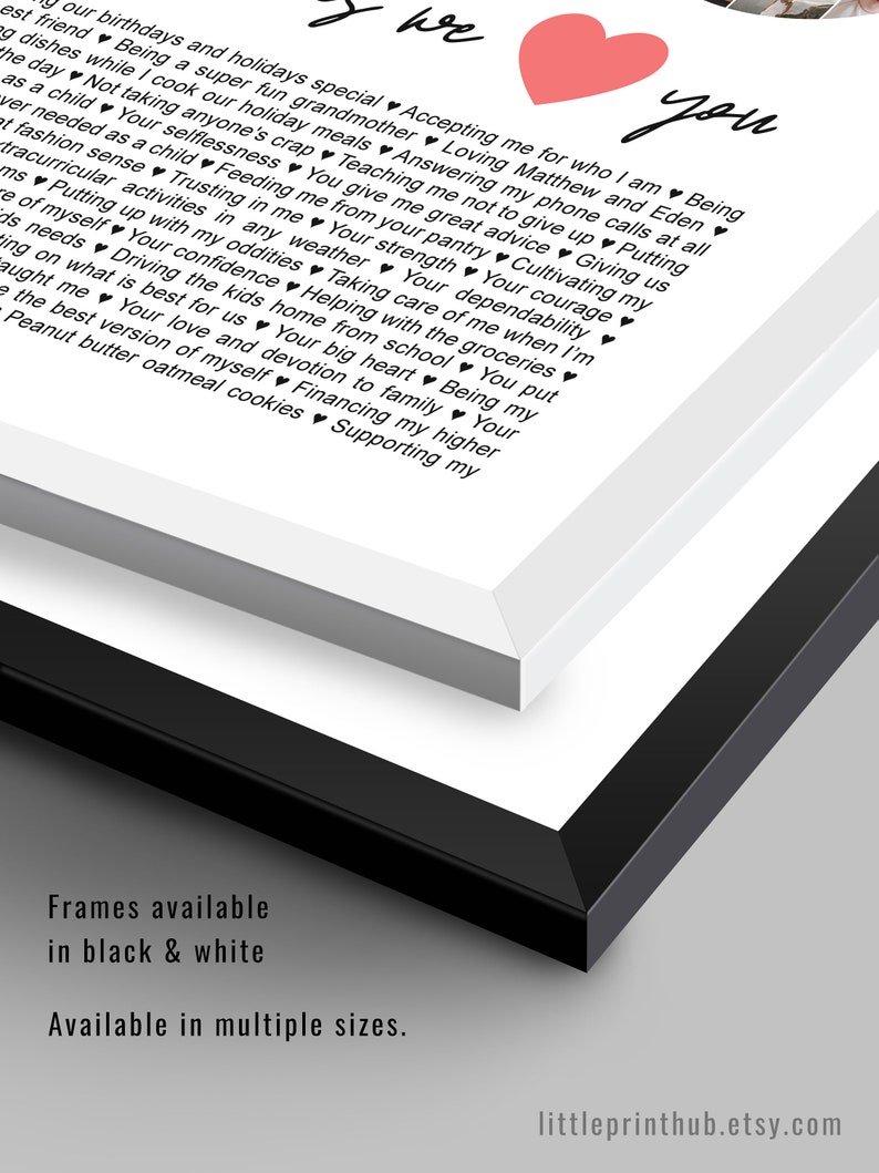 40 Reasons We Love You Custom Photo Collage Why I Love You | Etsy