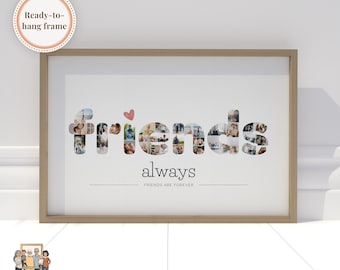 Collage de fotos de amigos personalizado, archivo digital o impresión física