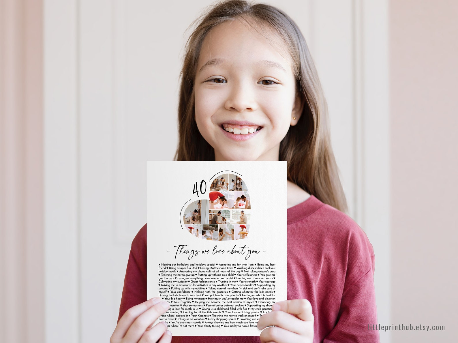 40 Reasons We Love You Custom Photo Collage Why I Love You Etsy