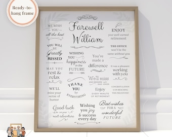 Personalized Retirement Farewell Poster (Digital or Physical Print) | Custom Office Goodbye Gift