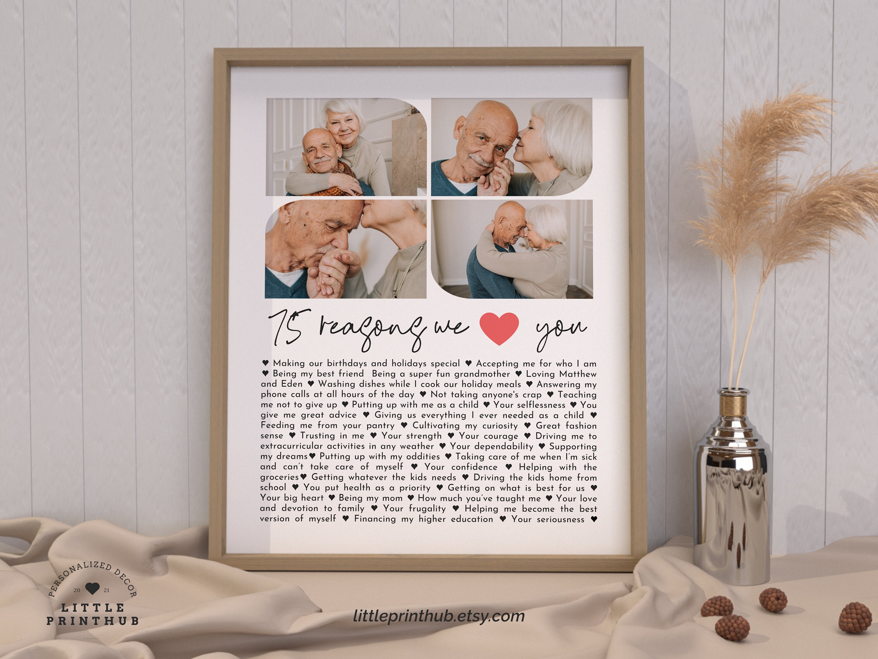 Fully Editable Template 75 Reasons We Love You Mom's - Etsy