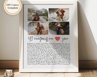 40 Reasons we love you, Mom's 40th Birthday, 40 Things about Dad, Gift for coworker, Gift for Friend's 40th Bday, Fully Editable Template